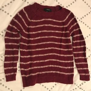 Red and White Striped Sweater